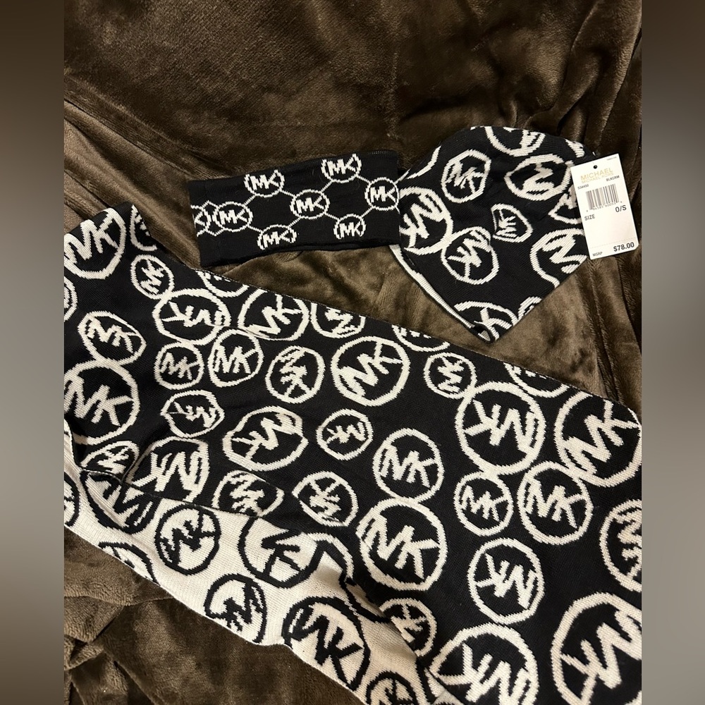 Michael Kors scarf and hat set